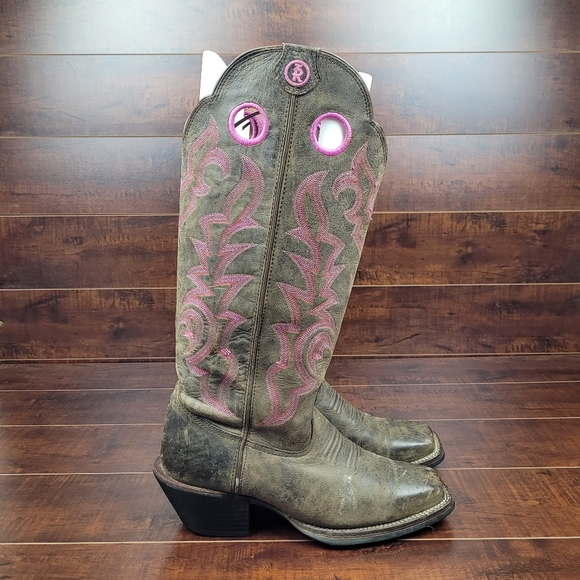 Tony Lama Shoes - Tony Lama 3R Buckaroo Western Leather Cowboy Cowgirl Boots Womens Size 8.5 B